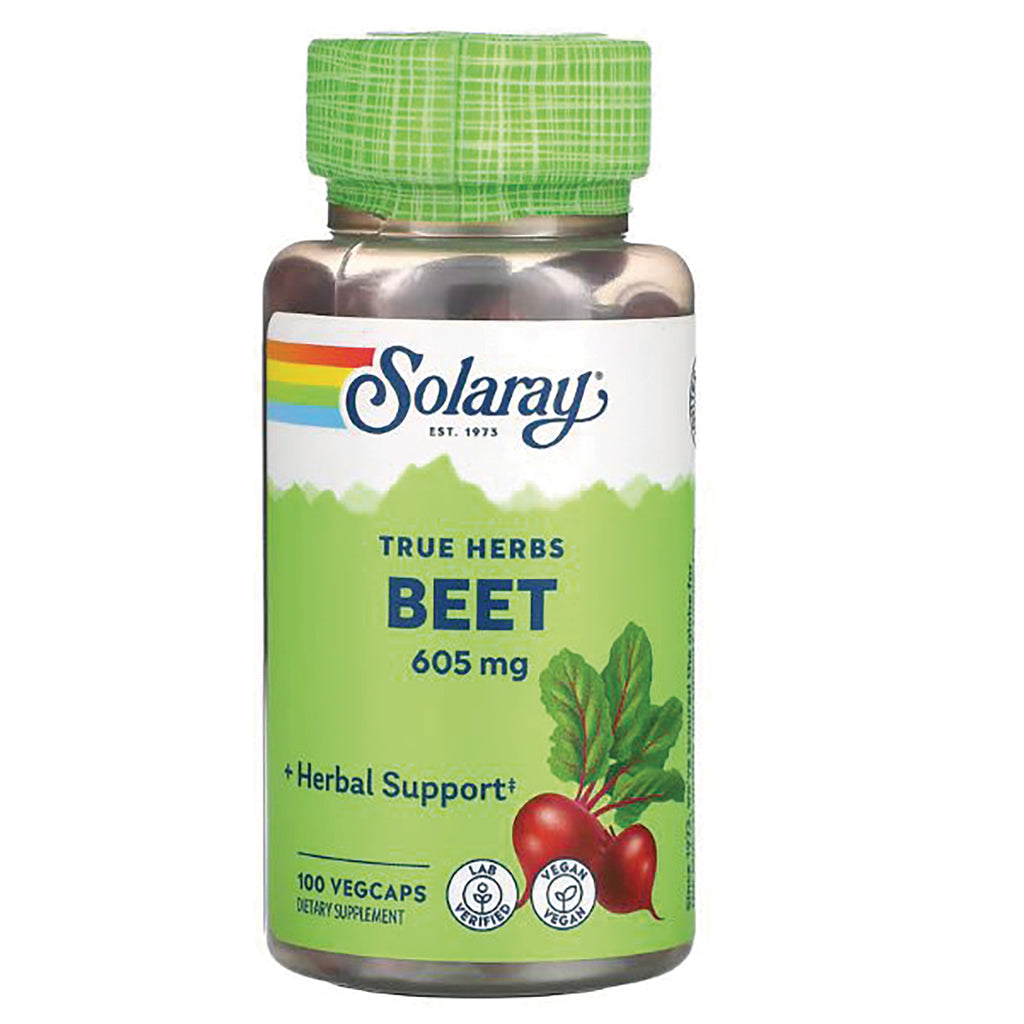 SLR430 | Solaray True Herbs Beet 605 mg herbal support, 100 VegCaps - Thumbnail