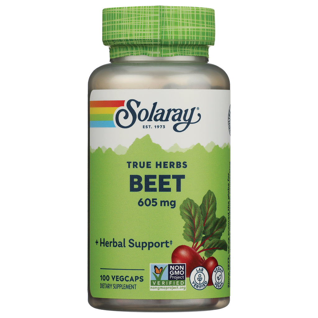 SLR430 | Solaray True Herbs Beet 605 mg herbal support, 100 VegCaps - Thumbnail