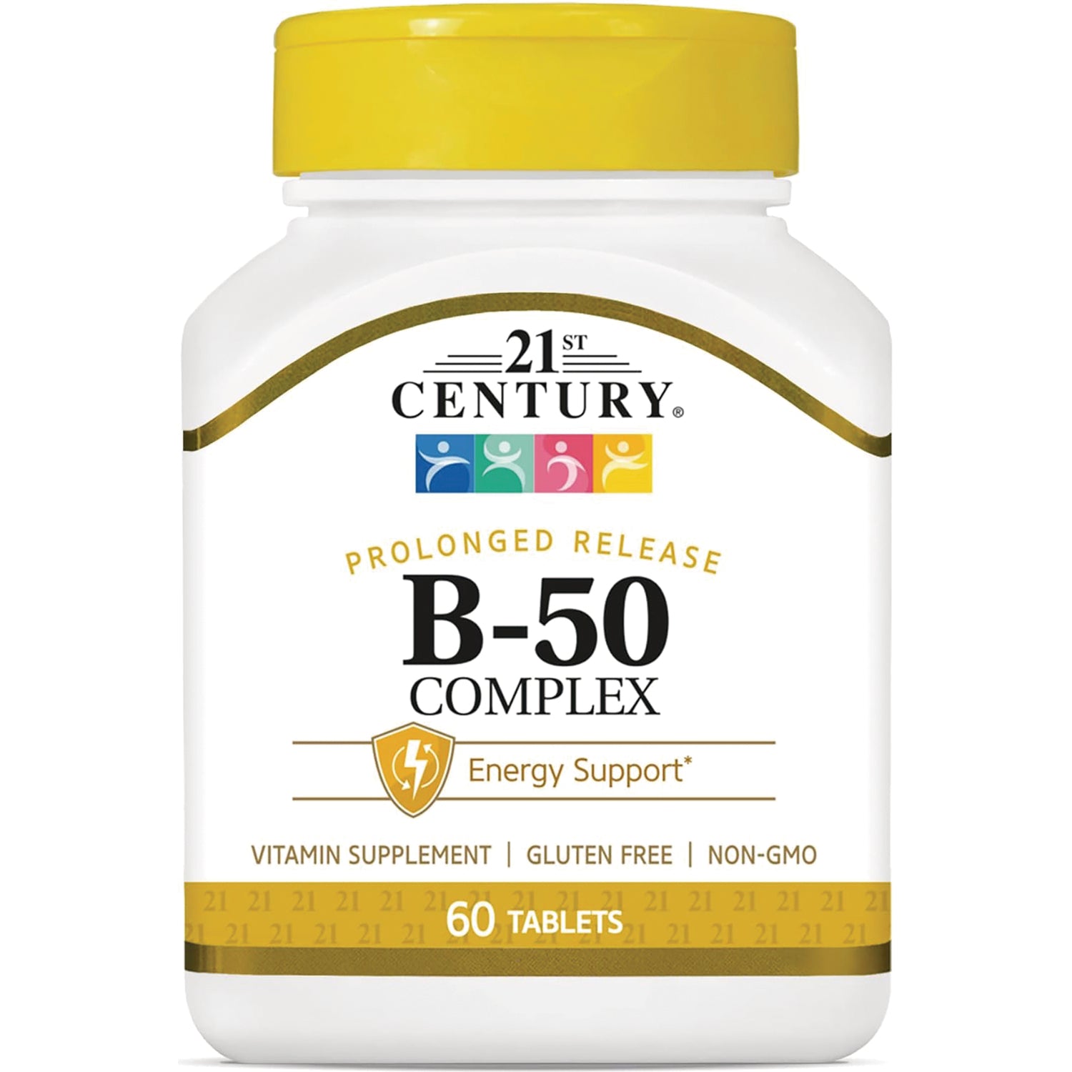 CNT169 | 21st Century B-50 Complex prolonged release vitamin supplement bottle, 60 tablets, energy support, gluten free