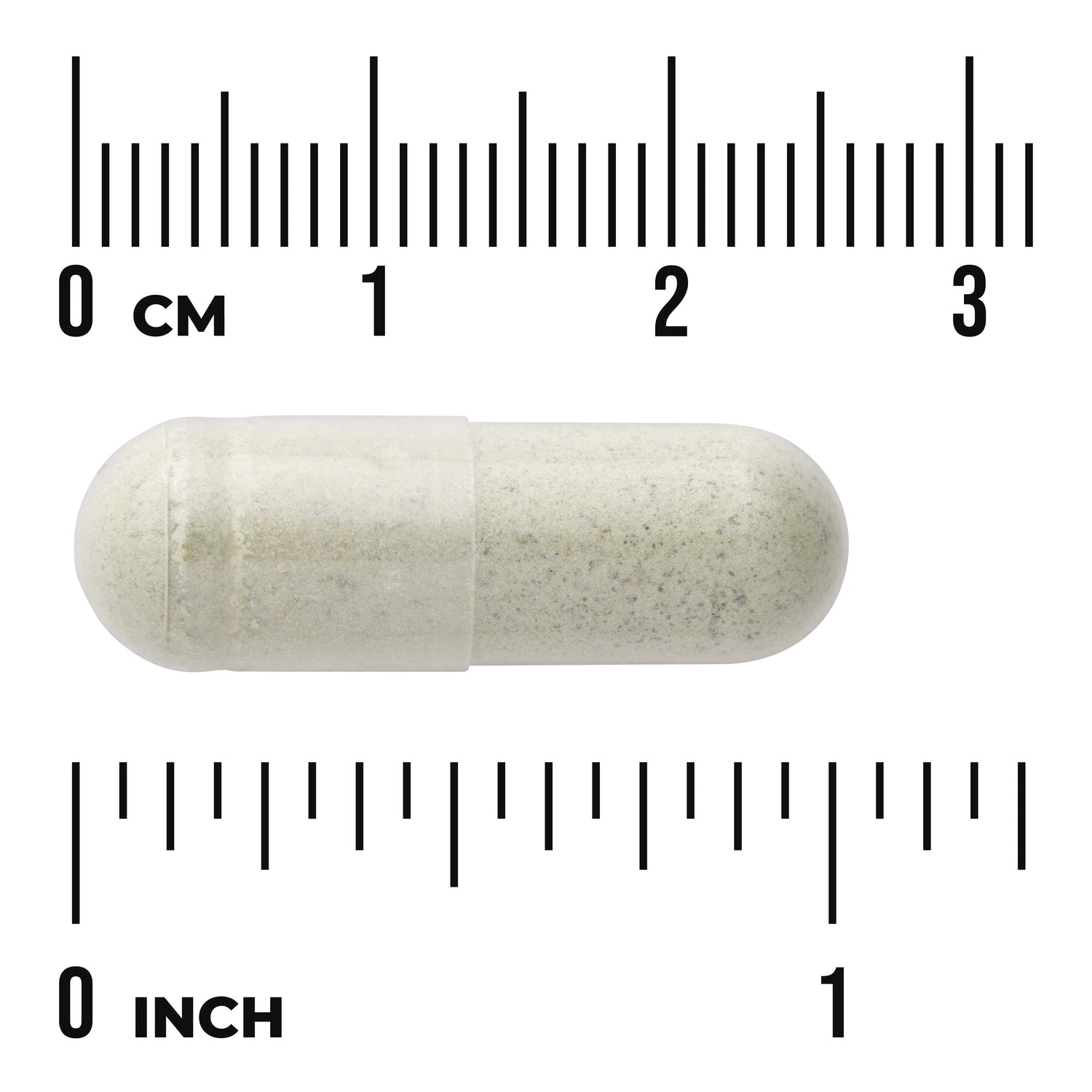 SW1593 | Capsule with size reference in centimeters and inches