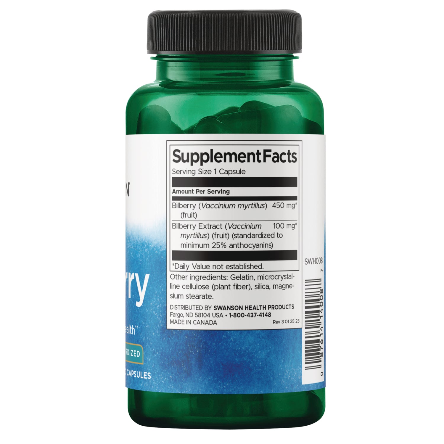 SWH008 | Capsule shown with inch and centimeter rulers for size reference