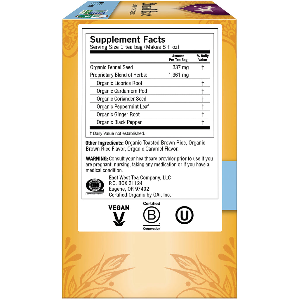 AHW011 | Back panel with Supplement Facts, other ingredients, warning, and vegan, Certified B and OU symbols - Thumbnail