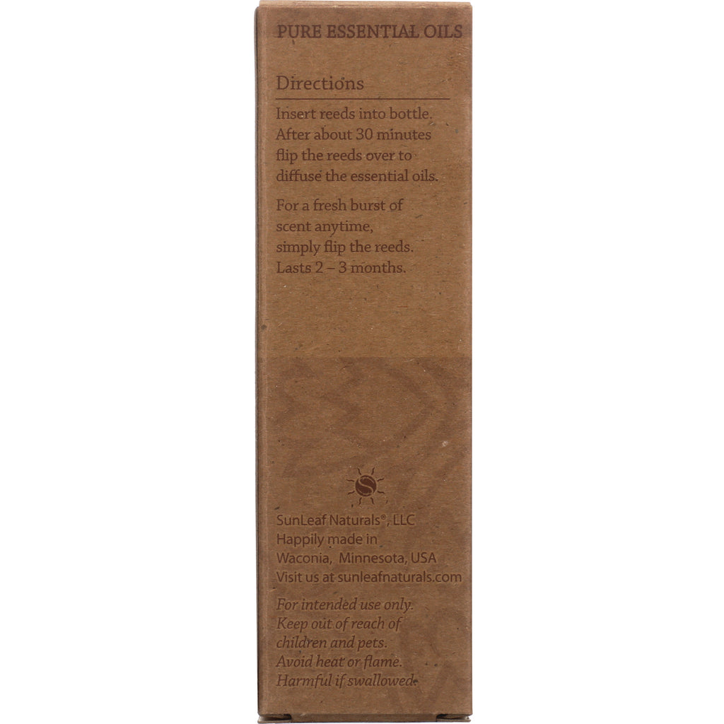 SLN002 | Back panel of brown diffuser box showing directions, manufacturer info, and warnings - Thumbnail
