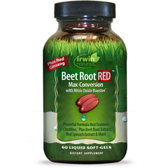 IR229 | Irwin Naturals Beet Root RED dietary supplement bottle, 60 liquid soft-gels front label