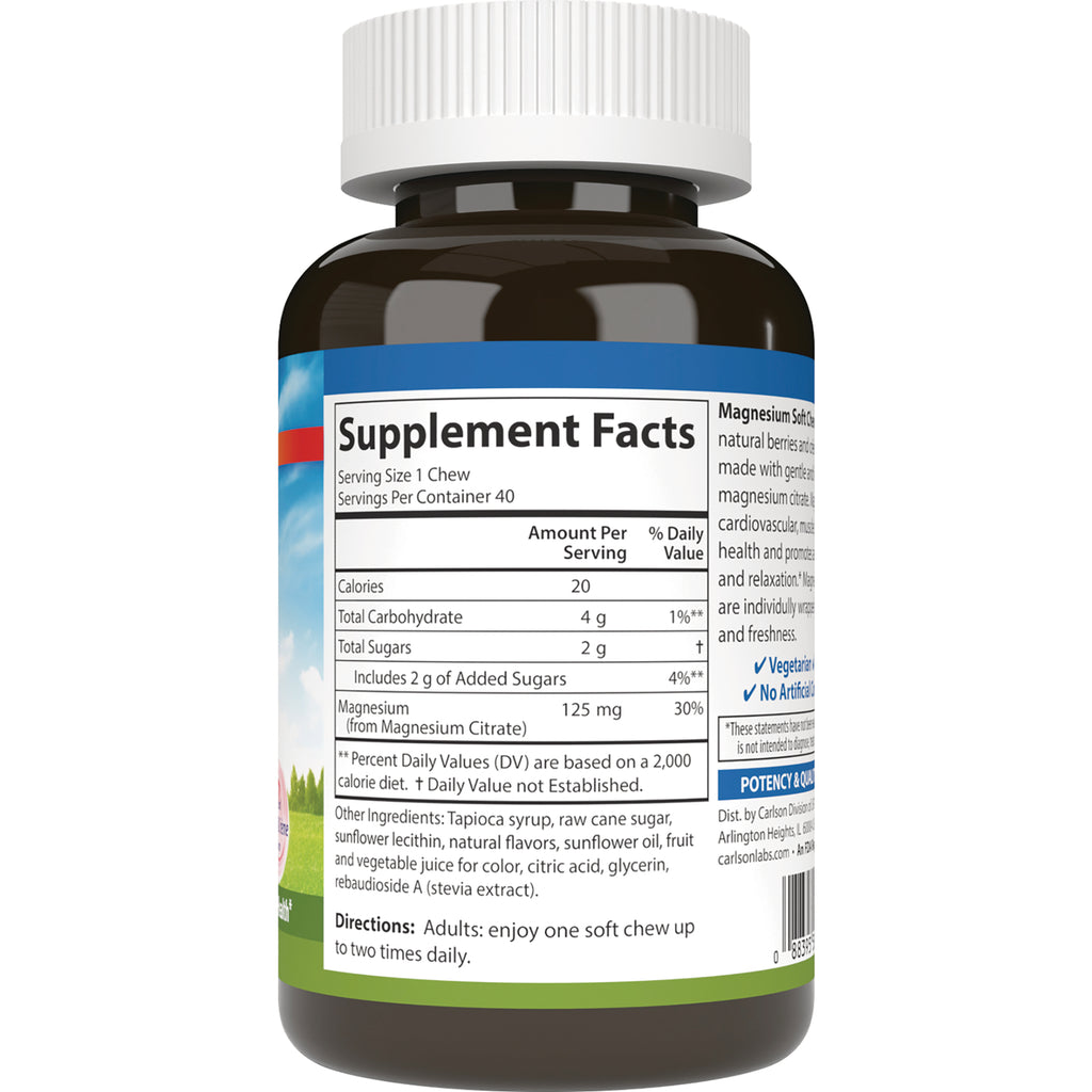 CSN310 | Back label showing Supplement Facts panel, nutrition facts, ingredients, and directions on a brown bottle - Thumbnail