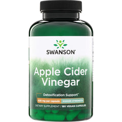 SWU292 | Swanson Apple Cider Vinegar supplement, 625 mg per capsule, 180 vegan capsules, Detoxification Support