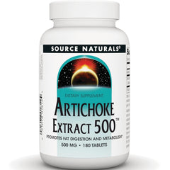 SN759 | Source Naturals Artichoke Extract 500 dietary supplement, 500 mg, 180 tablets