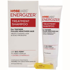 HBL007 | HOBE LABS Energizer treatment shampoo box and tube with small Pure Jojoba Oil vial