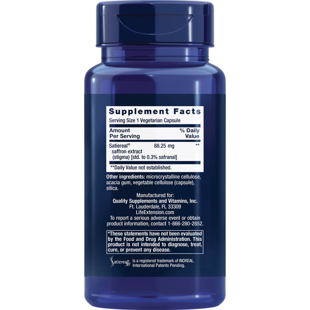 LE092 | Back of blue supplement bottle showing Supplement Facts panel and ingredient text - Thumbnail