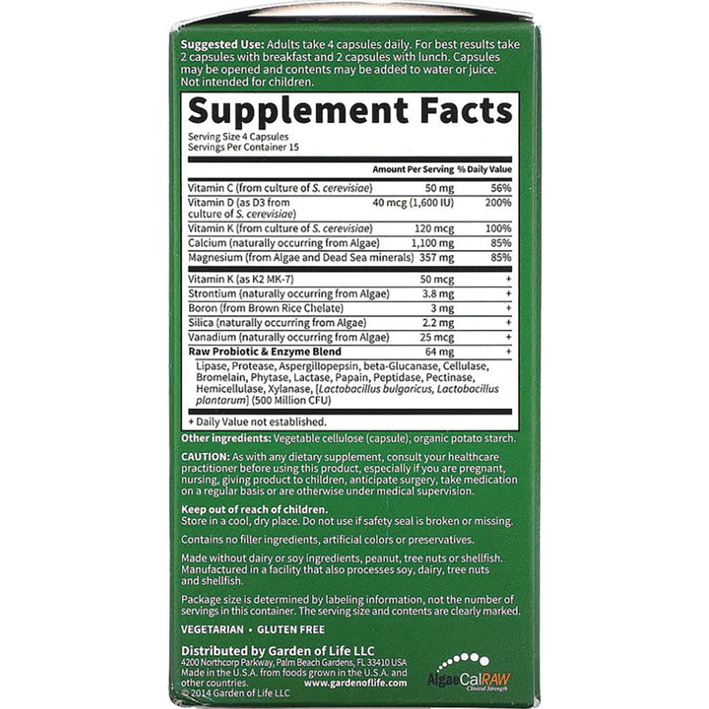 GLF055 | Supplement Facts panel and caution text on green product box showing ingredients, serving size, and warnings - Thumbnail