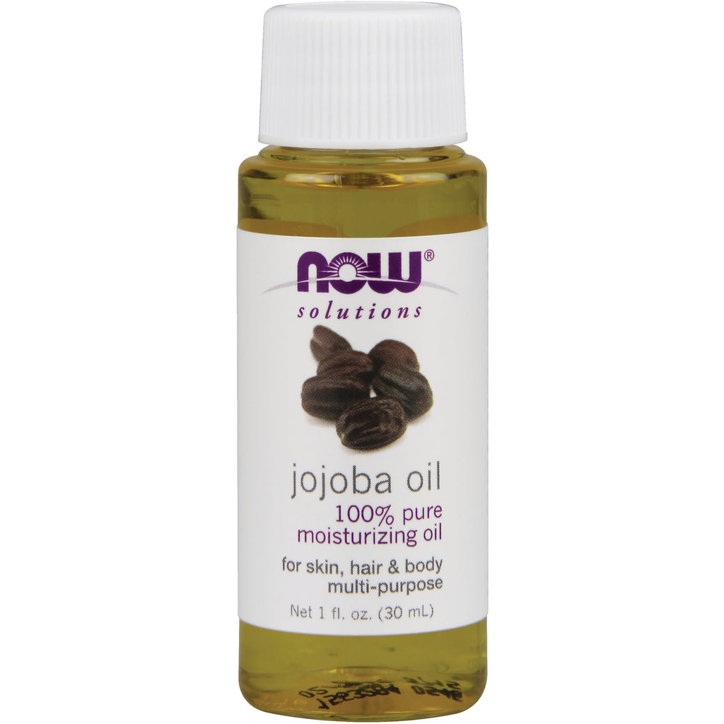 NWF614 | NOW Solutions jojoba oil 1 fl oz bottle, 100% pure moisturizing oil for skin hair and body - Thumbnail