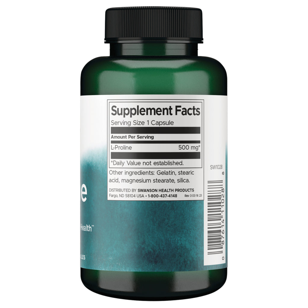 SW1028 | Back label with supplement facts and serving information - Thumbnail