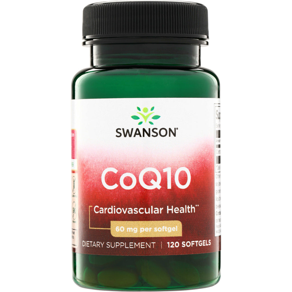 SWU611 | Swanson CoQ10, Cardiovascular Health, 60 mg per softgel, 120 softgels - Thumbnail