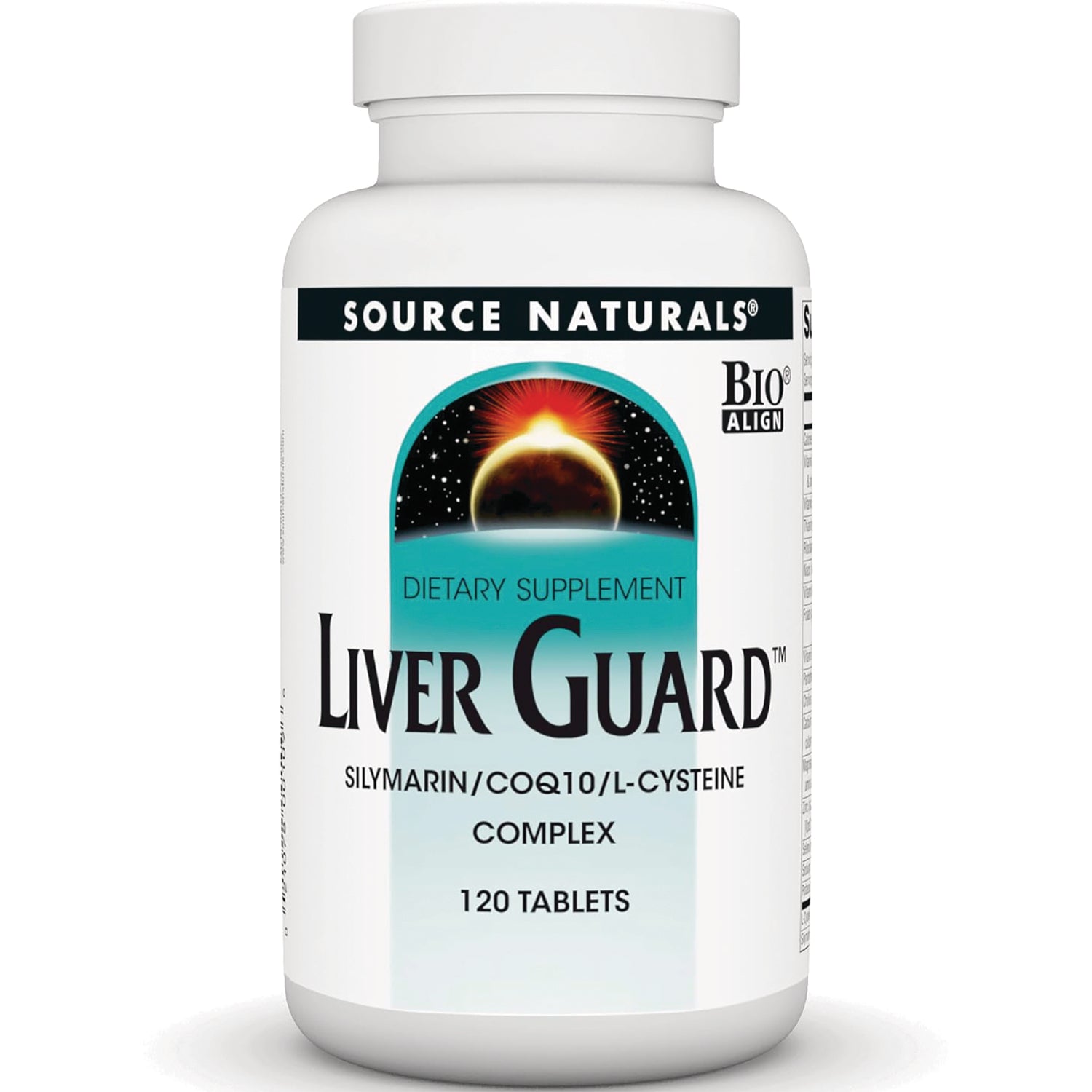 SN773 | Source Naturals Liver Guard dietary supplement, silymarin/CoQ10/L-cysteine complex, 120 tablets