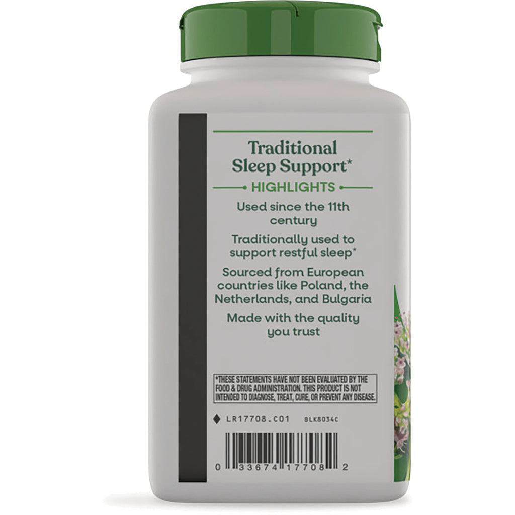 NW495 | product infographic showing back label highlights for Traditional Sleep Support including sourcing and usage notes - Thumbnail