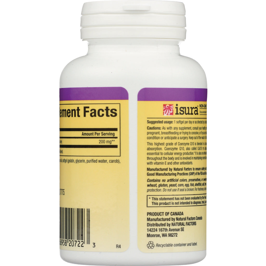 NFC062 | back label of white supplement bottle showing Supplement Facts panel, barcode, and manufacturer text - Thumbnail