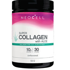 NEC037 | NEOCELL Super Collagen with Aloe powder jar, unflavored, 10 g collagen, 30 servings