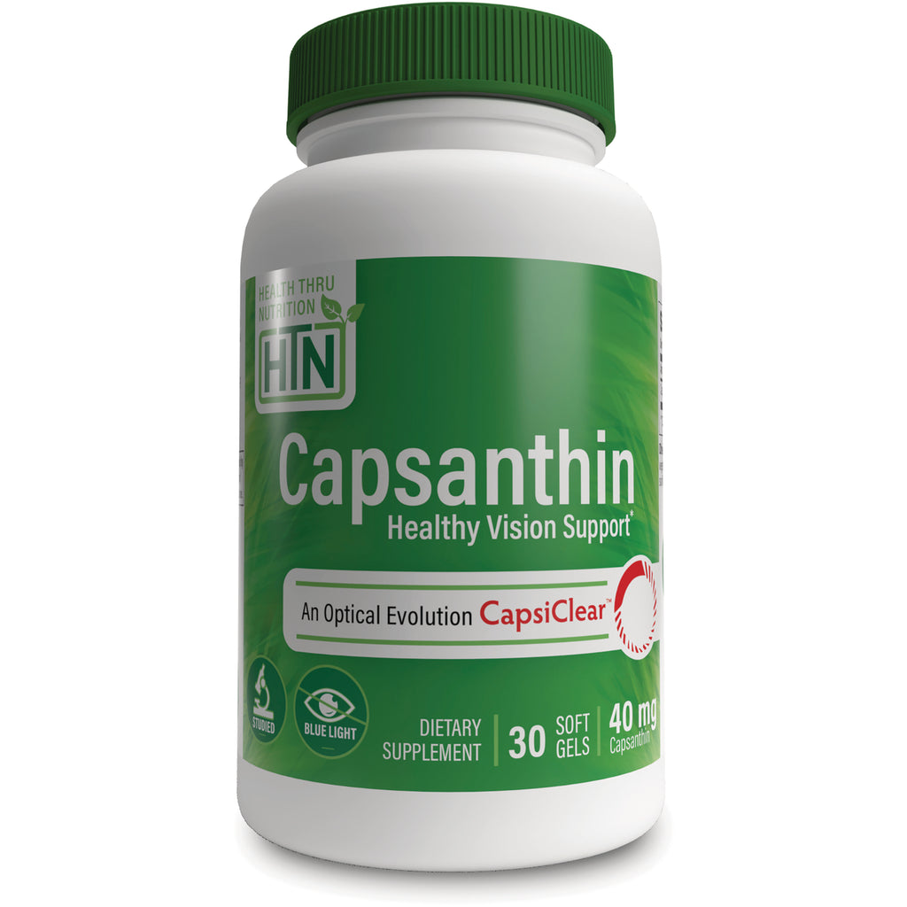HTN011 | Bottle of Capsanthin Healthy Vision Support dietary supplement, 30 soft gels, 40 mg - Thumbnail