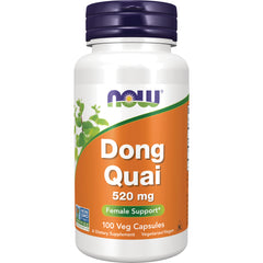 NWF537 | NOW Dong Quai 520 mg bottle, 100 vegetarian capsules, female support supplement