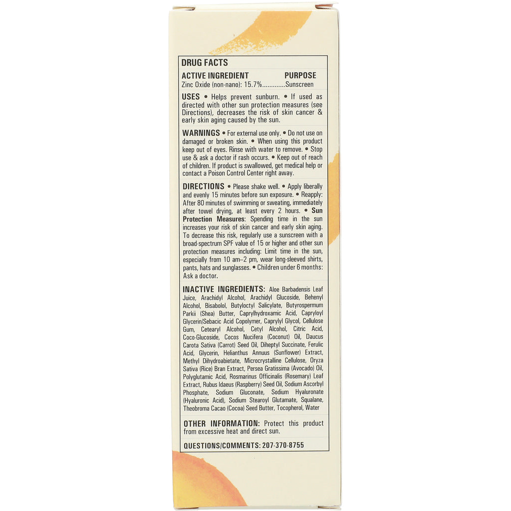 HIP015 | back of sunscreen box showing drug facts, directions, inactive ingredients and contact number - Thumbnail