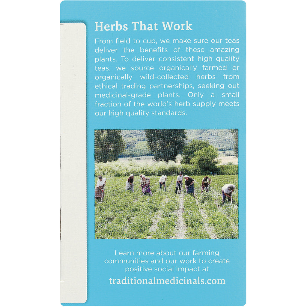 TMD027 | Herbs That Work panel with sourcing message and photo of people harvesting herbs; traditionalmedicinals.com - Thumbnail