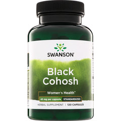 SWH073 | Swanson Black Cohosh supplement bottle, 40 mg per capsule, standardized, 120 capsules