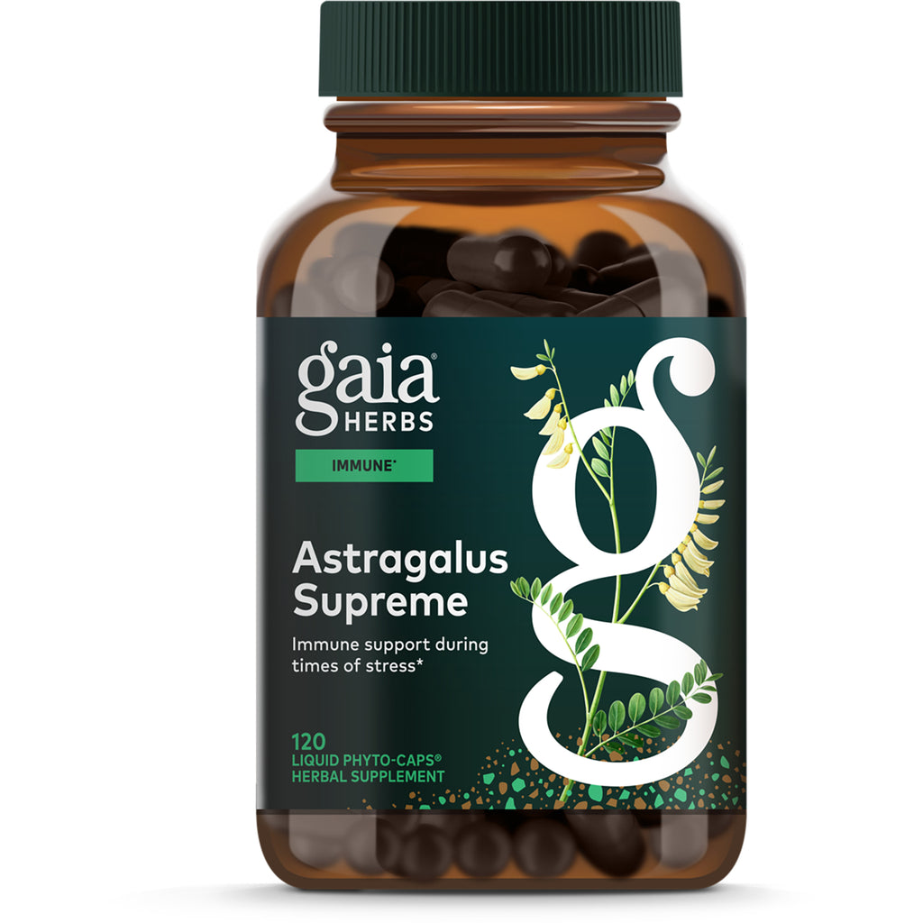 GH136 | Gaia Herbs Astragalus Supreme bottle labeled Immune Support 60 vegan liquid phyto-caps herbal supplement - Thumbnail