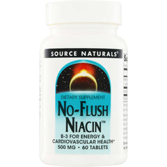 SN215 | Source Naturals No-Flush Niacin dietary supplement, 500 mg, 60 tablets