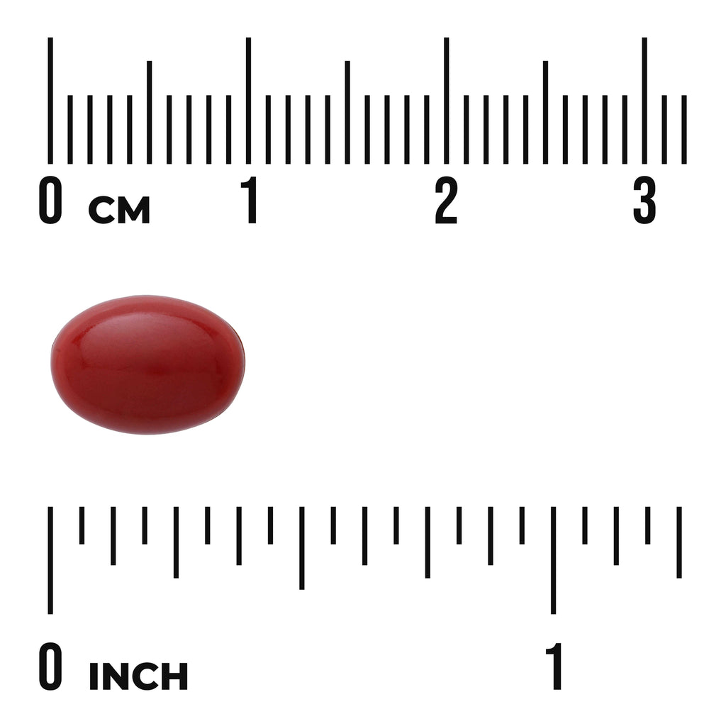 SW007 | Red softgel with centimeter and inch ruler for size reference - Thumbnail