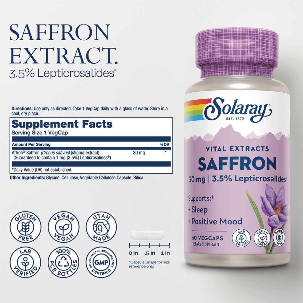 SLR545 | back label with Supplement Facts panel, ingredients, capsule size graphic and certification icons - Thumbnail