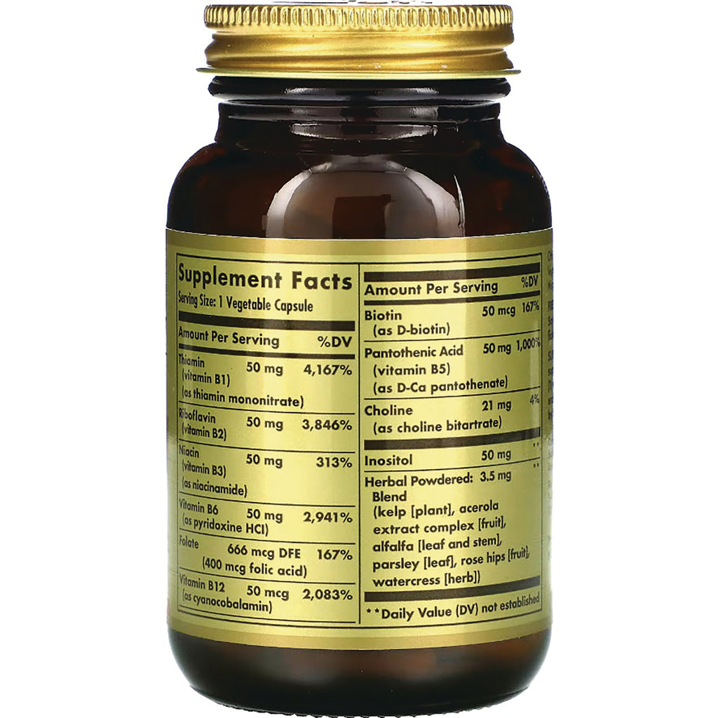 SLG208 | Back of brown glass bottle showing Supplement Facts panel with serving size and nutrient amounts - Thumbnail