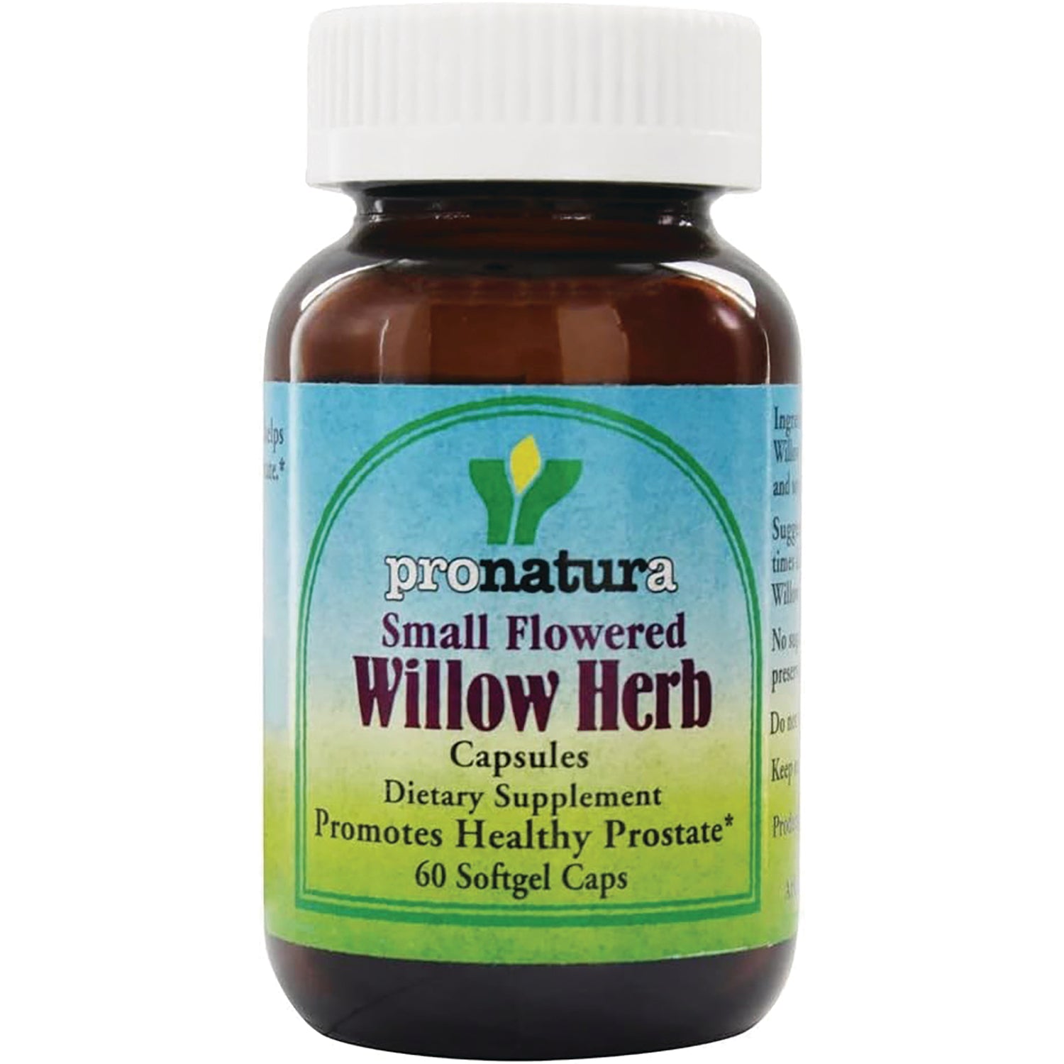 PNA003 | Pronatura Small Flowered Willow Herb capsules bottle front label, 60 softgel caps