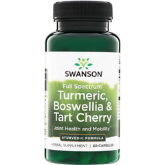 SW1592 | Swanson Full Spectrum Turmeric, Boswellia & Tart Cherry supplement, 60 capsules