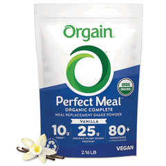 OGN009 | Orgain Perfect Meal organic complete vanilla meal replacement pouch 2.16 lb front