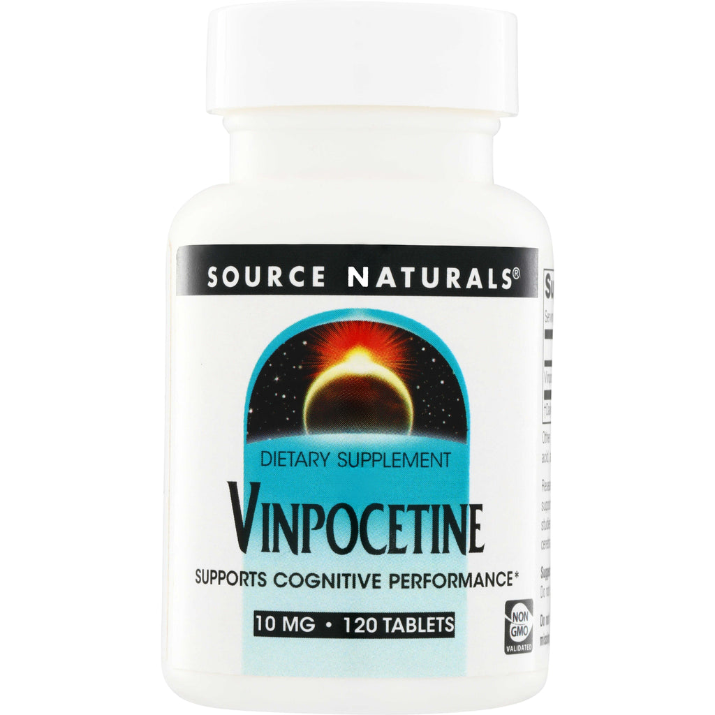 SN140 | Source Naturals Vinpocetine dietary supplement, supports cognitive performance, 10 mg, 120 tablets - Thumbnail