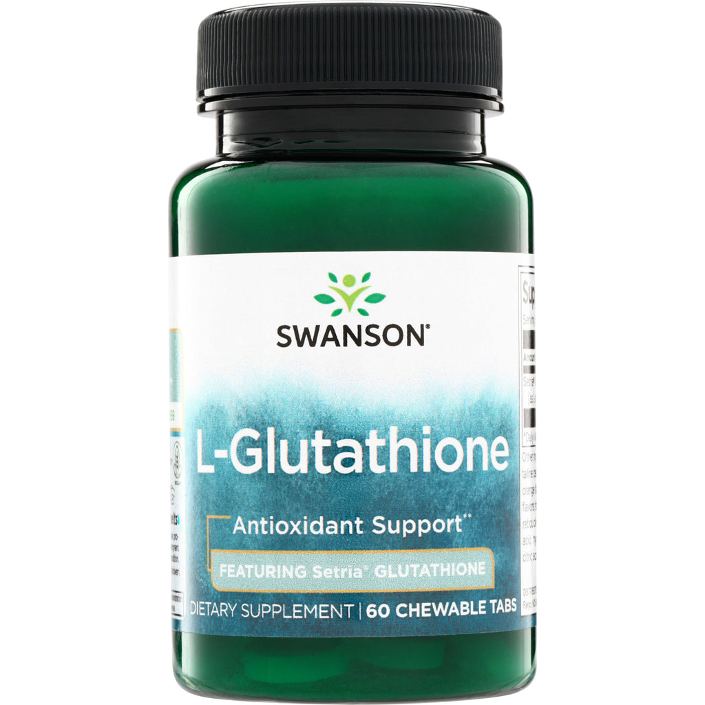 SWU973 | Swanson L-Glutathione, Antioxidant Support, Featuring Setria, 60 chewable tabs - Thumbnail