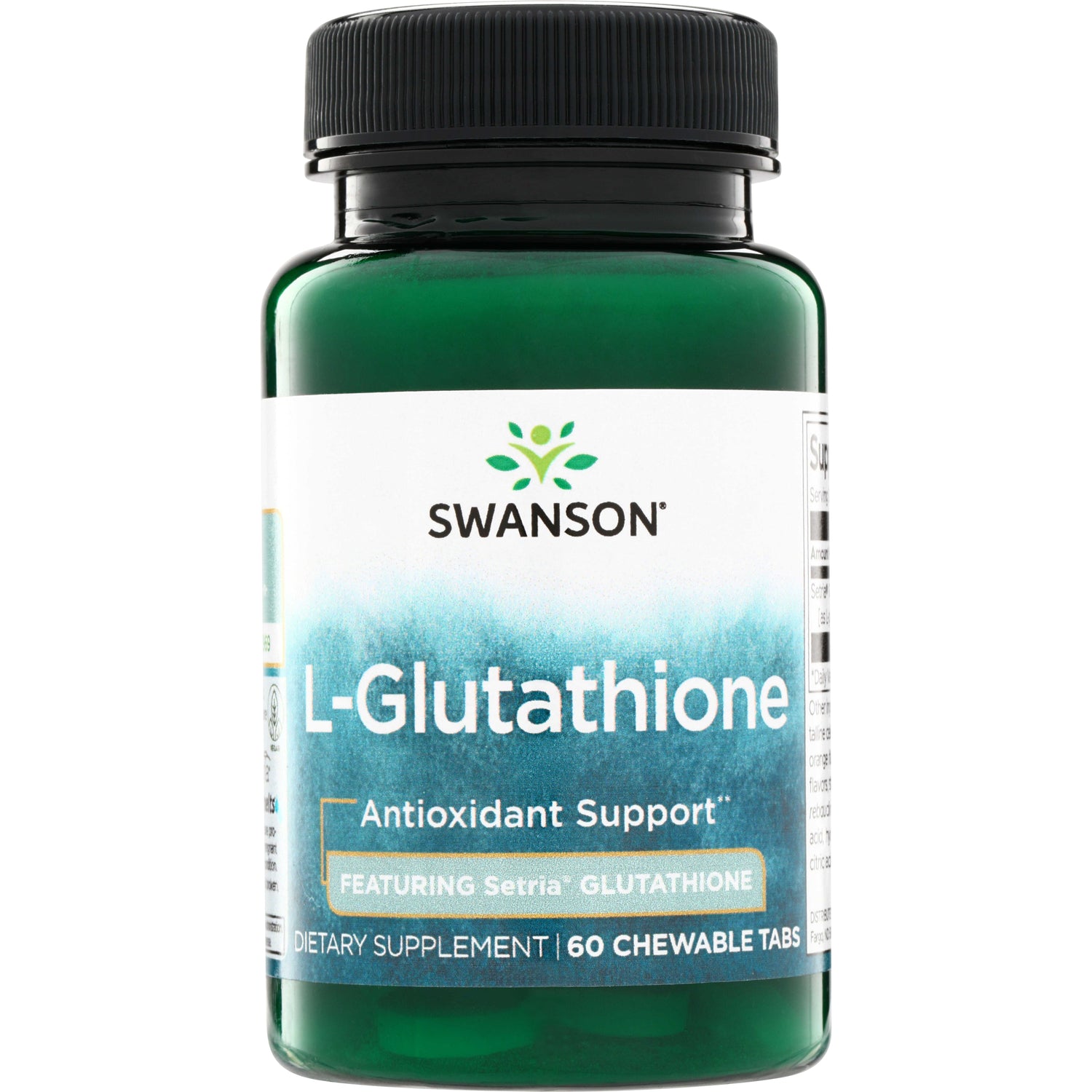 SWU973 | Swanson L-Glutathione, Antioxidant Support, Featuring Setria, 60 chewable tabs