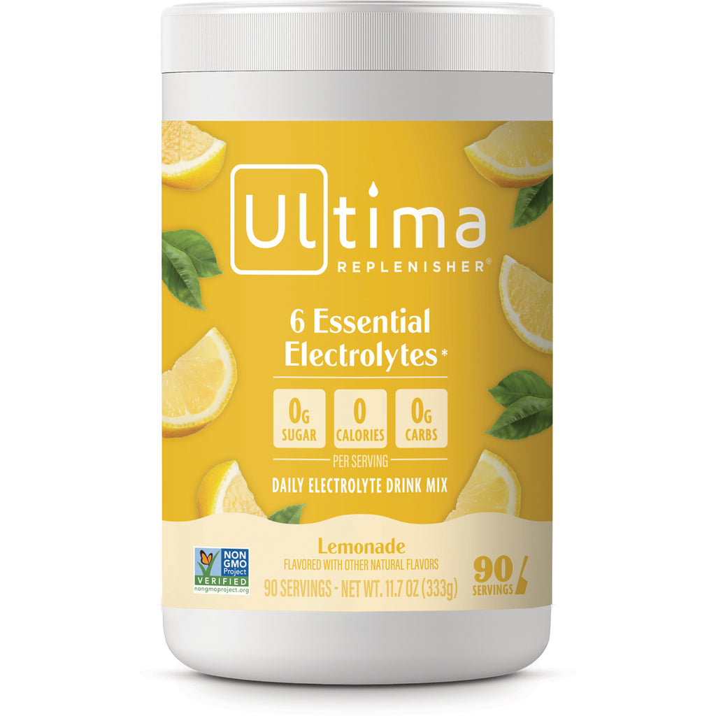 UHP021 | Ultima Replenisher Lemonade electrolyte drink mix, 6 essential electrolytes, 0g sugar, 90 servings - Thumbnail