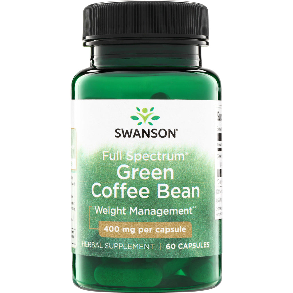 SW1522 | Swanson Full Spectrum Green Coffee Bean, Weight Management, 400 mg per capsule, 60 capsules - Thumbnail