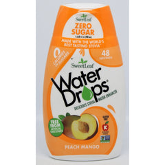 WA084 | SweetLeaf Water Drops Peach Mango water enhancer, zero sugar stevia, 48 servings, 1.62 fl oz