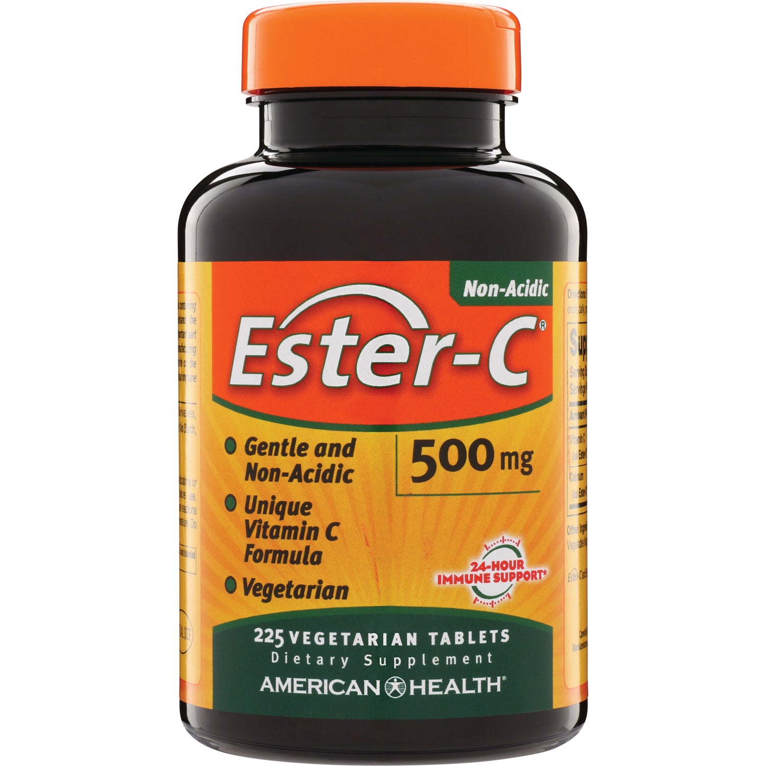 AM090 | Ester-C 500 mg bottle, 225 vegetarian tablets, American Health label