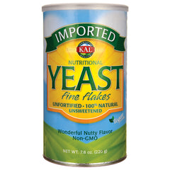 KL526 | KAL Imported nutritional yeast fine flakes canister, unfortified 100% natural unsweetened, 7.8 oz