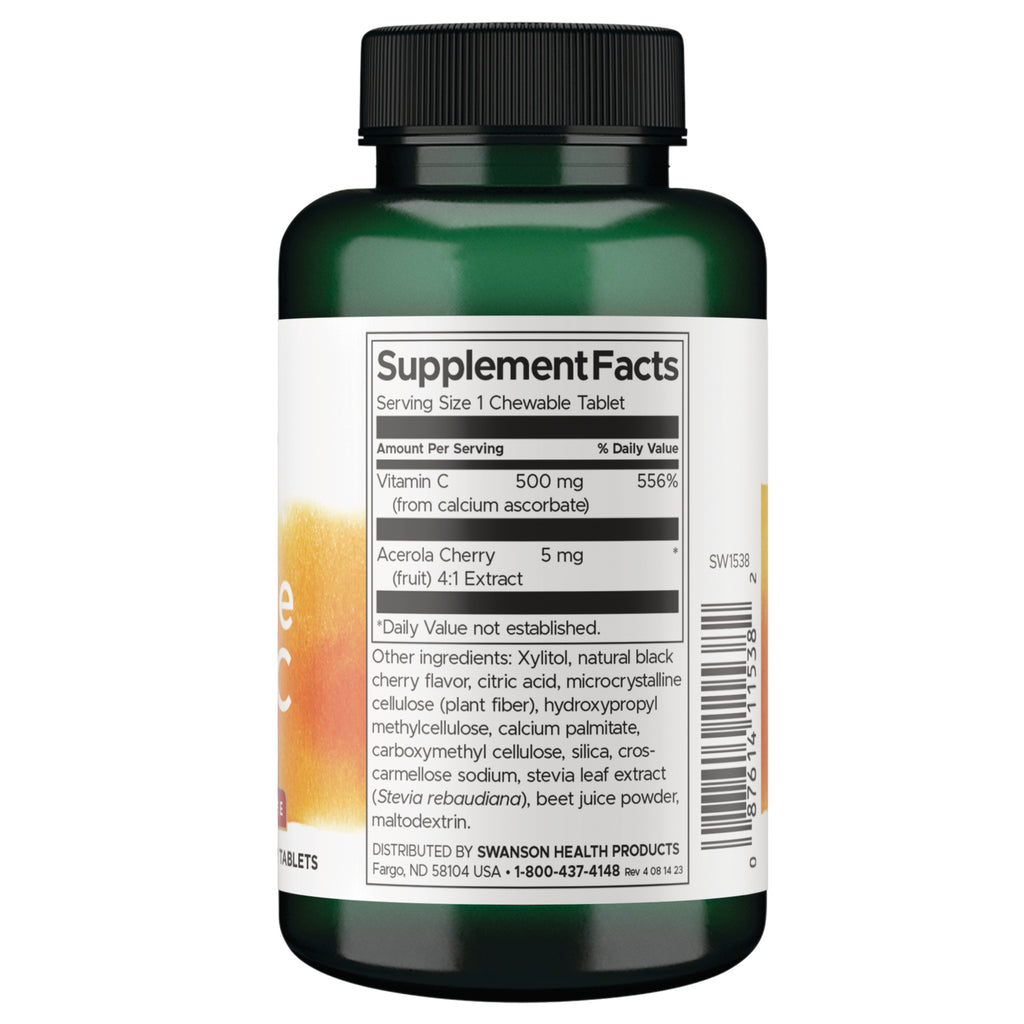 SW1538 | Back label with supplement facts and serving information - Thumbnail