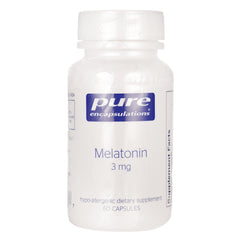 PRN083 | Pure Encapsulations Melatonin 3 mg bottle front label 60 CAPSULES