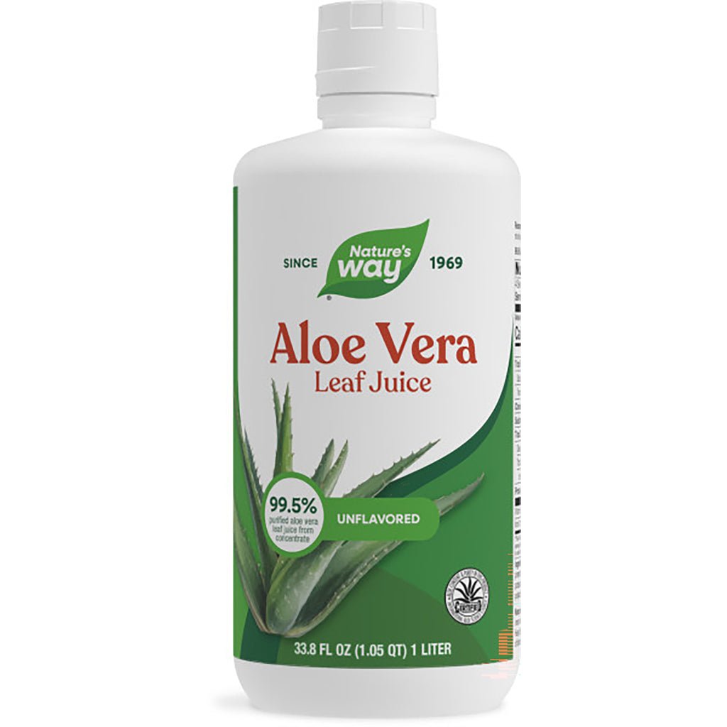 NW715 | Nature's Way Aloe Vera leaf juice bottle 33.8 fl oz 1 liter unflavored - Thumbnail