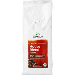 SWF067 | Swanson Organic House Blend Coffee, Whole Bean, 100% Arabica, Medium Roast, 16 oz bag, USDA Organic