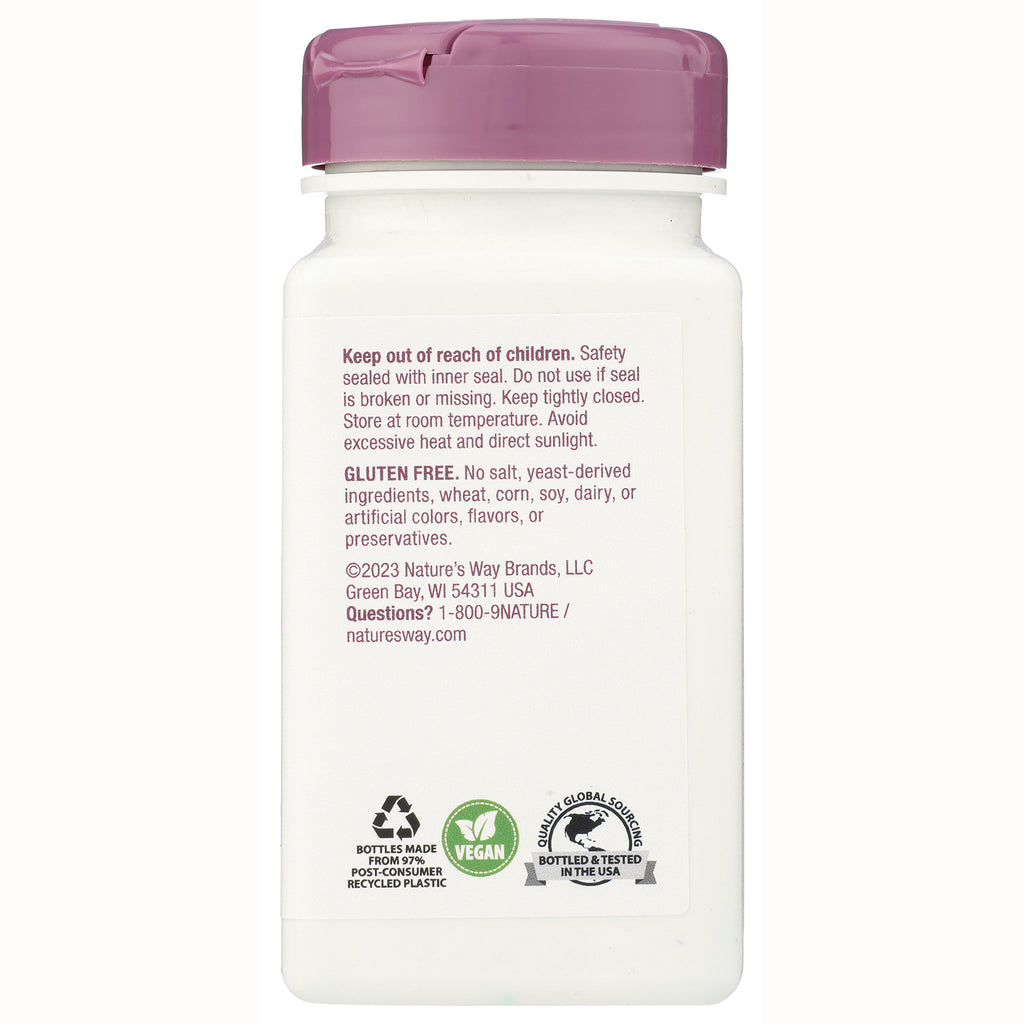 NW091 | Back label showing safety warnings, gluten free statement, contact info and vegan and recycling logos - Thumbnail