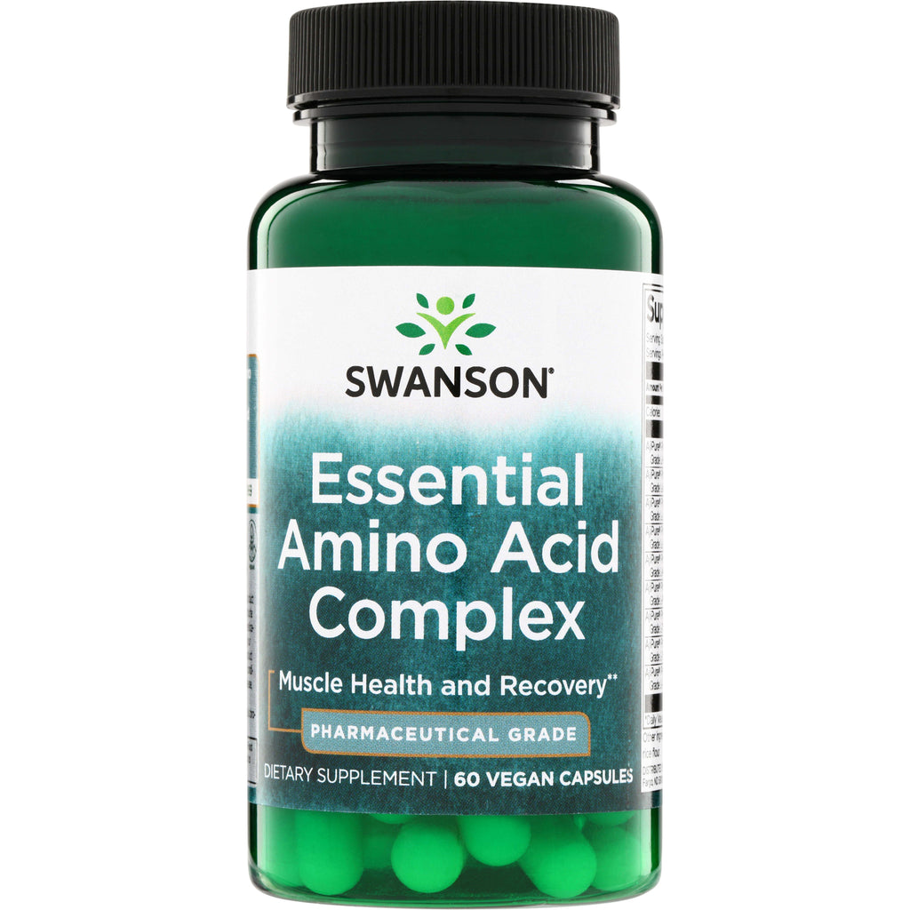 SWU678 | Swanson Essential Amino Acid Complex supplement, 60 vegan capsules - Thumbnail