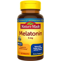 NTM081 | Nature Made Melatonin 5 mg bottle with yellow label, 90 tablets