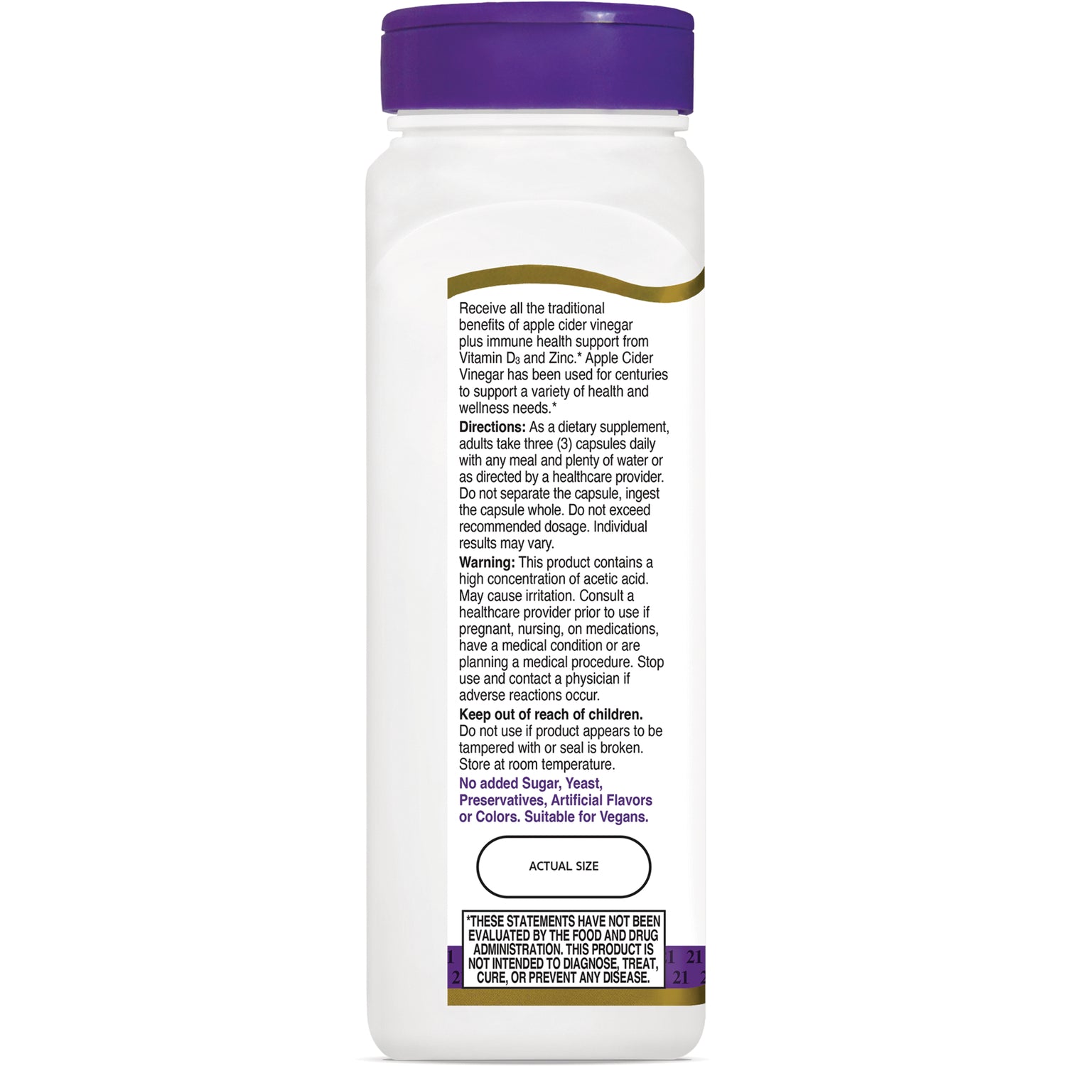 CNT287 | Back label showing directions, warnings, and product information text